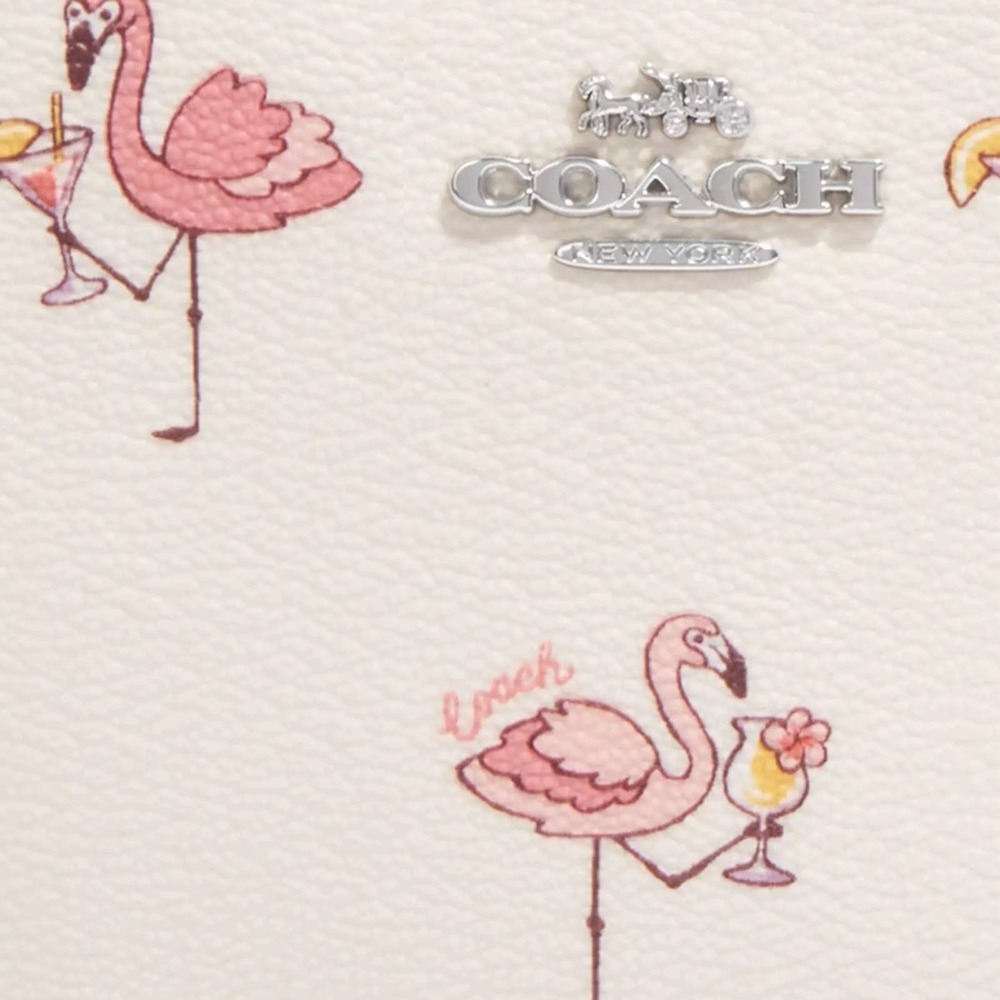 NWT Coach Snap Wallet With Flamingo Print - Picture 4 of 7